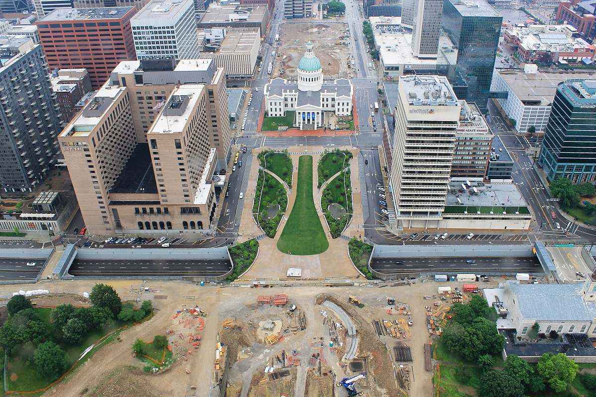 st. louis birds eye view of cityscape scenery